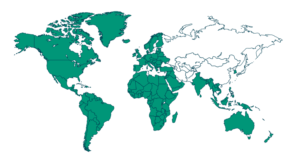 Agencia Campañas Internacionales | Mapa de países con experiencia