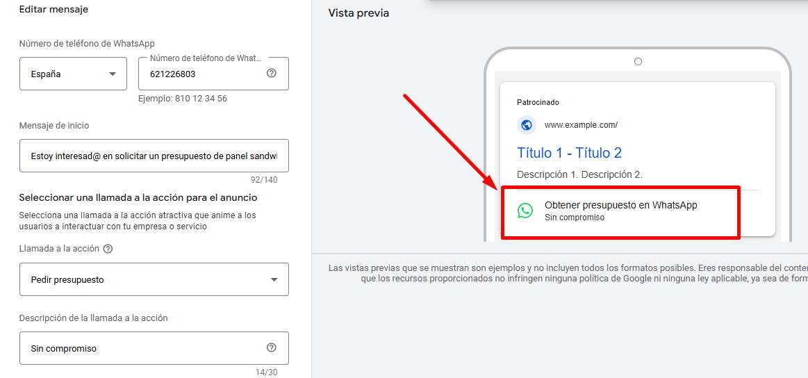 configurar la comunicación de la campaña